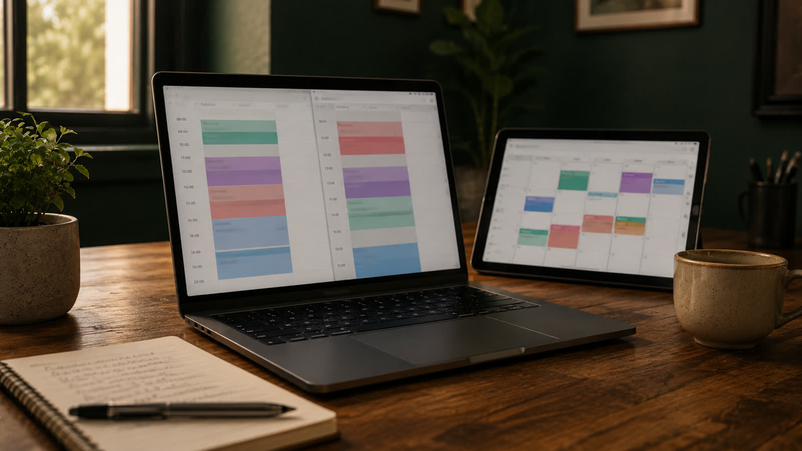 Dos locales de servicios vistos en paralelo con una agenda consolidada