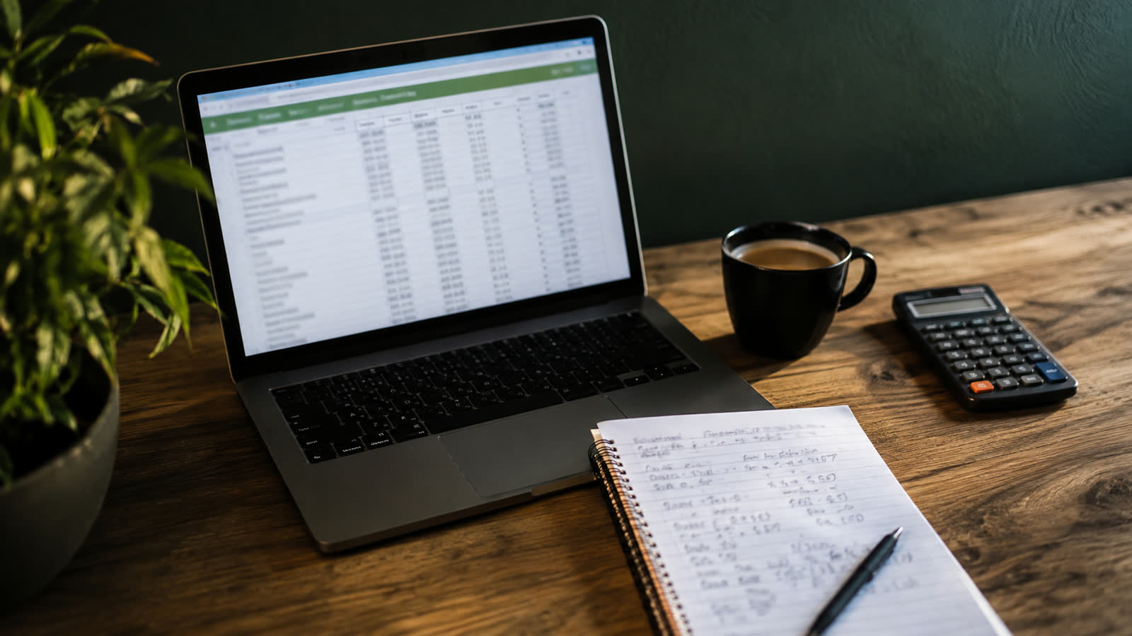 Escritorio con una planilla de precios y una agenda de turnos abierta